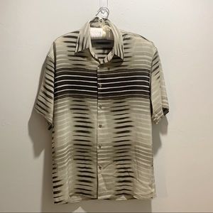 BASSIRI UOMO shirt men’s Medium Brown micro fiber